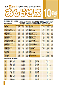 広報さくらがわ おしらせ版　-No.26[2006年10月15日]-