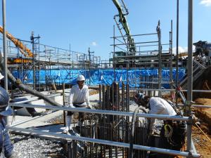 20170929 4工区副基礎コン打設状況