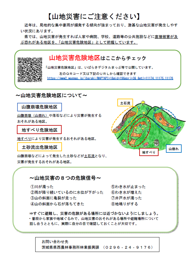 山地災害にご注意ください2026